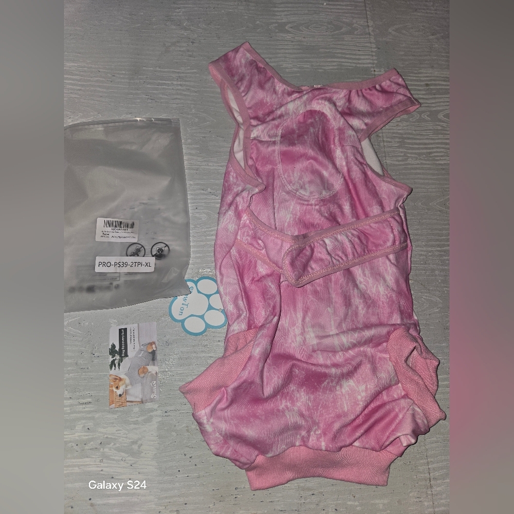 Pink Tie-Dye Dog Recovery Suit XL New